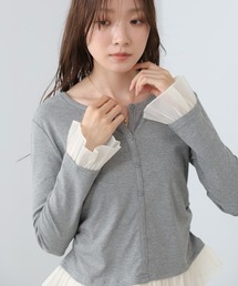 Bab | 【再入荷決定！】裾フリルヘンリーネックカットソー(Tシャツ/カットソー)