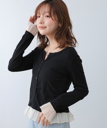 Bab（バブ）の「【再入荷】裾フリルヘンリーネックカットソー（Tシャツ/カットソー）」