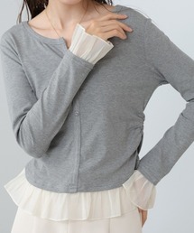 Tシャツ/カットソー（グレー/灰色系・フリル）ファッション通販 - ZOZOTOWN