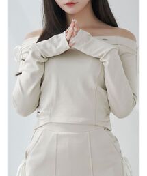 Tシャツ/カットソー（ホワイト/白色系・オフショルダー