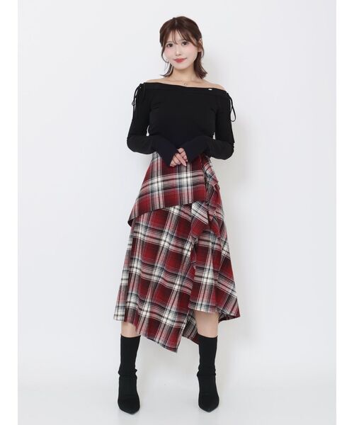 EATME（イートミー）の「【SETUP】リボンオフショルダーTOP（Tシャツ/カットソー・レディース・ブラック/アイボリー/グレー・FREE）」の14枚目の写真