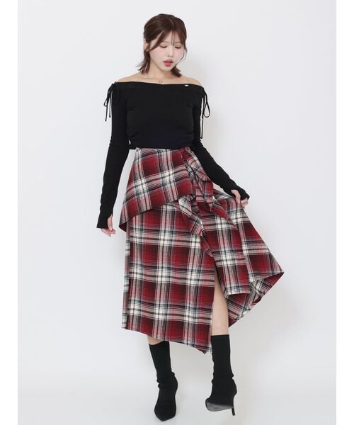 EATME（イートミー）の「【SETUP】リボンオフショルダーTOP（Tシャツ/カットソー・レディース・ブラック/アイボリー/グレー・FREE）」の15枚目の写真