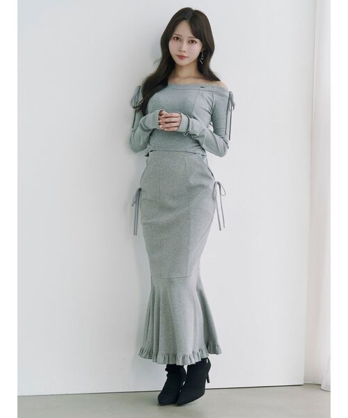 EATME（イートミー）の「【SETUP】リボンオフショルダーTOP（Tシャツ/カットソー・レディース・ブラック/アイボリー/グレー・FREE）」の19枚目の写真