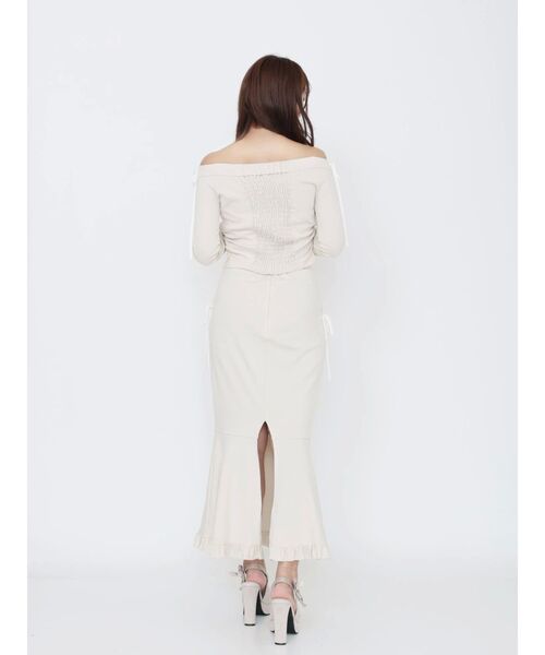 EATME（イートミー）の「【SETUP】リボンオフショルダーTOP（Tシャツ/カットソー・レディース・ブラック/アイボリー/グレー・FREE）」の8枚目の写真