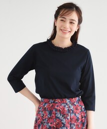 あです    ローラアシュレイ   濃紺    長袖カットソー LAURA ASHLEY｜ローラアシュレイのトップス通販 - ZOZOTOWN