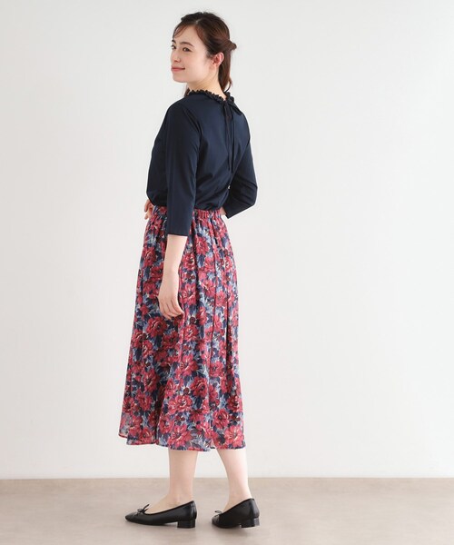 LAURA ASHLEY(ローラアシュレイ)の「【人気デザイン!7分袖/日本製/コットン100%】シフォンフリルネック カットソー(Tシャツ/カットソー・レディース・オフホワイト/ライトグレー/ネイビー/ボルドー・38/40)」の19枚目の写真