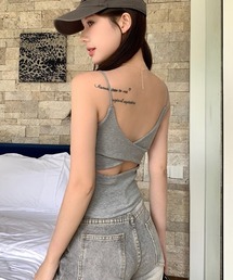 NoBelle（ノベル）の「バッククロス　カップ付き　背中見せキャミソール（キャミソール）」