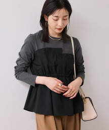 VIS | 【WEB限定】ビスチェドッキングペプラムロングスリーブTシャツ(Tシャツ/カットソー)