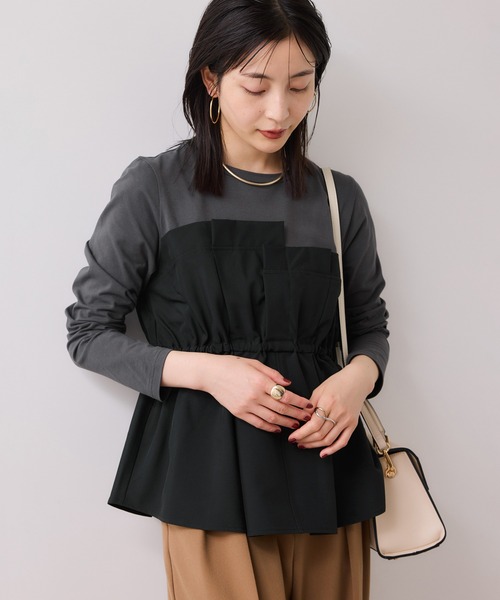 セール】【WEB限定】ビスチェドッキングペプラムロングスリーブTシャツ