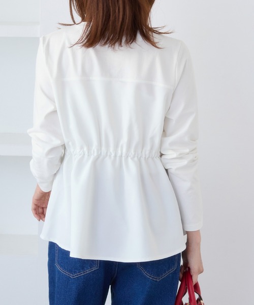 VIS（ビス）の「【WEB限定】ビスチェドッキングペプラムロングスリーブTシャツ（Tシャツ/カットソー・レディース・ブラック/オフホワイト/チャコールグレー・FREE）」の8枚目の写真