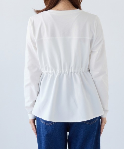 VIS（ビス）の「【WEB限定】ビスチェドッキングペプラムロングスリーブTシャツ（Tシャツ/カットソー・レディース・ブラック/オフホワイト/チャコールグレー・FREE）」の15枚目の写真