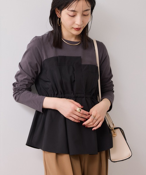 WEB限定】ビスチェドッキングペプラムロングスリーブTシャツ（Tシャツ