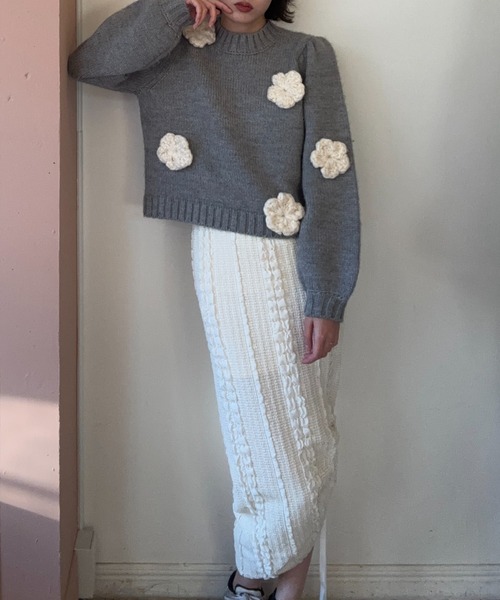 HONEY MI HONEY(ハニーミーハニー)の「drawstring ribbon tight skirt(スカート・レディース・ブラック/アイボリー・FREE)」の3枚目の写真