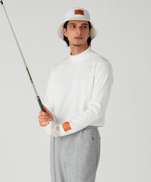 ジャガード　モックネックシャツ　定価25300円　今季新作　サイズ5 別注】＜TaylorMade×UNITED ARROWS＞ ジャガード モックネック