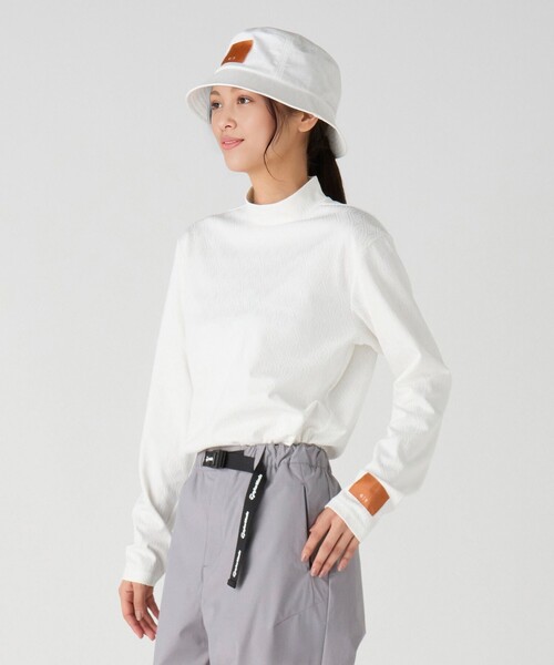 ダイアゴナル ジャガード モックネックシャツ　サイズ5 ダイアゴナル ジャガード モックネックシャツ サイズ5