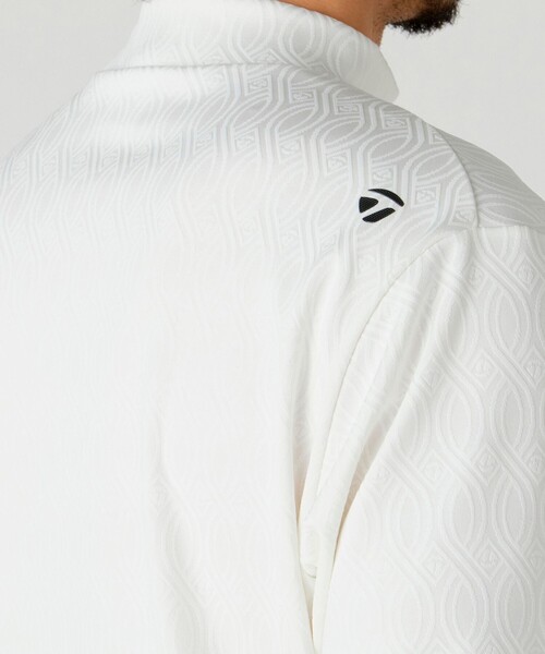 新品未使用タグ付　kith Taylormade モックネックロングシャツ　白 STELLA77GOLF tシャツ 蛍光カラーゴルフモックネック長袖T