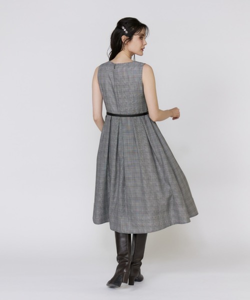 セール】グレンチェックワンピース【セットアップ対応】（ドレス
