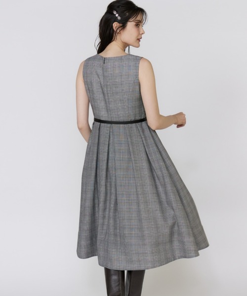 セール】グレンチェックワンピース【セットアップ対応】（ドレス