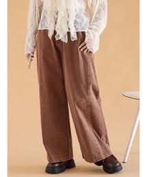 ehka sopo | ウォッシュ加工ワイドパンツ(その他パンツ)