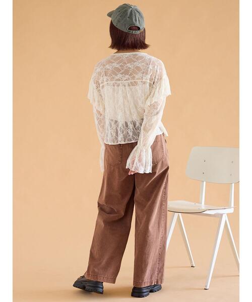 ehka sopo(エヘカソポ)の「ウォッシュ加工ワイドパンツ(その他パンツ・レディース・マスタード/ブラウン/チャコールグレー・F)」の19枚目の写真