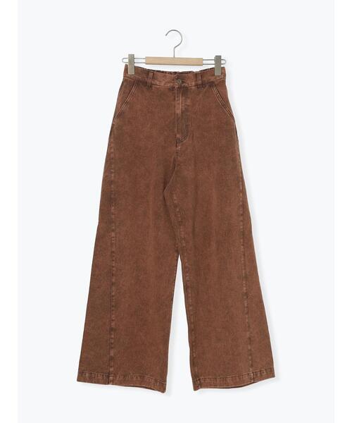 ehka sopo(エヘカソポ)の「ウォッシュ加工ワイドパンツ(その他パンツ・レディース・マスタード/ブラウン/チャコールグレー・F)」の5枚目の写真