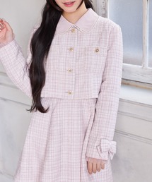 pomiさま　フリル付きホワイトノーカラージャケット Stylevoice for xxx ジャケット ノーカラージャケット 「yuiさん