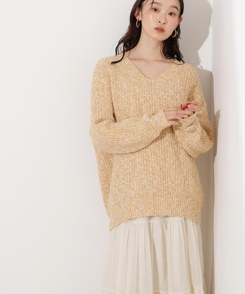 セール】メランジVネックニット（ニット/セーター）｜N.（N. Natural