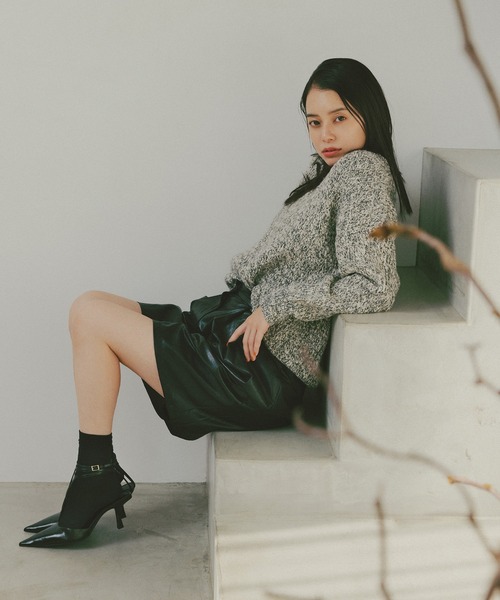 seytoサイズ3 / アーガイルメランジVネックニット セール】Argyle melange V-neck knit / アーガイルメランジVネック