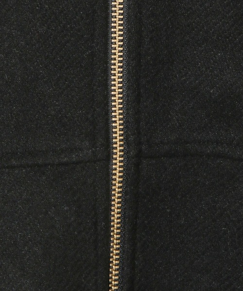 BAYFLOW（ベイフロー）の「ウールライクZIPブルゾン / Vネックノーカラーショートコート（ブルゾン・レディース・ライトブルー/ブラック/ライトグレー/ボルドー/モカ/ネイビー・SMALL/MEDIUM）」の14枚目の写真