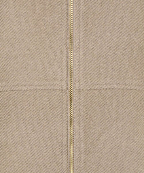 BAYFLOW（ベイフロー）の「ウールライクZIPブルゾン / Vネックノーカラーショートコート（ブルゾン・レディース・ライトブルー/ブラック/ライトグレー/ボルドー/モカ/ネイビー・SMALL/MEDIUM）」の16枚目の写真