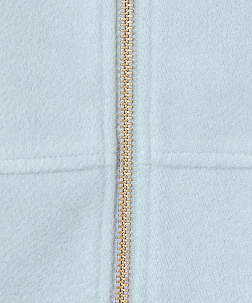 BAYFLOW（ベイフロー）の「ウールライクZIPブルゾン / Vネックノーカラーショートコート（ブルゾン・レディース・ライトブルー/ブラック/ライトグレー/ボルドー/モカ/ネイビー・SMALL/MEDIUM）」の20枚目の写真