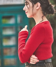 niko and... | ダブルフリルカフリブニットプルオーバー(ニット/セーター)