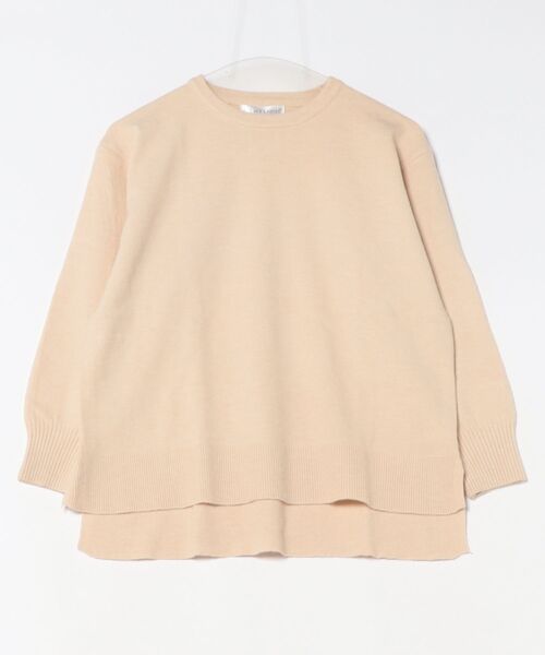 Lace Ladies(レースレディース)の「クルーネック オーバーサイズ サイド スリット ニット プルオーバー(ニット/セーター・レディース・アイボリー/モカ/チャコールグレー/ブラウン・FREE/S)」の2枚目の写真