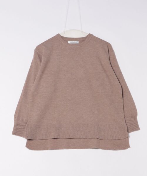 Lace Ladies(レースレディース)の「クルーネック オーバーサイズ サイド スリット ニット プルオーバー(ニット/セーター・レディース・アイボリー/モカ/チャコールグレー/ブラウン・FREE/S)」の4枚目の写真