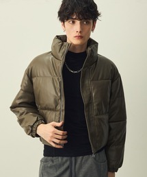 Shoowtime（ショウタイム）の「Synthetic leather short puffer jacket / 合成皮革ショート丈パッファージャケット（ダウンジャケット/コート）」