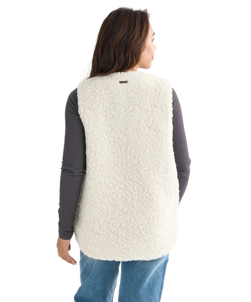 BILLABONG レディース FUR BOA VEST ベスト 【2025年秋冬モデル】 @autumn/ビラボンジップアップファーボアベスト