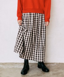 LA MARINE FRANCAISE | ギンガムチェックギャザースカート(スカート)