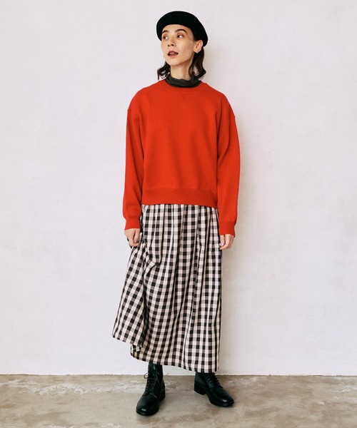 LA MARINE FRANCAISE(マリン フランセーズ)の「ギンガムチェックギャザースカート(スカート・レディース・ブラック/ベージュ・0/1)」の4枚目の写真