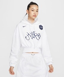 NIKE AS W NSW OS FLC CROP(ナイキ ウィメンズ オーバーサイズ クロップド フレンチテリー プルオーバーフーディ)