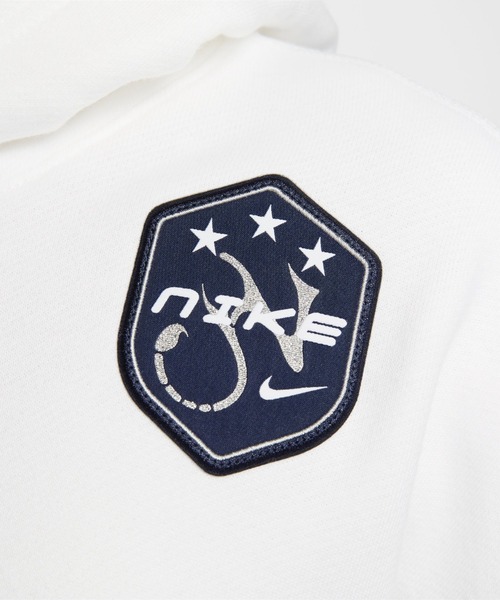 NIKE（ナイキ）の「NIKE AS W NSW OS FLC CROP（ナイキ ウィメンズ オーバーサイズ クロップド フレンチテリー プルオーバーフーディ）（パーカー・レディース・ネイビー系/ホワイト・MEDIUM/SMALL/LARGE）」の5枚目の写真