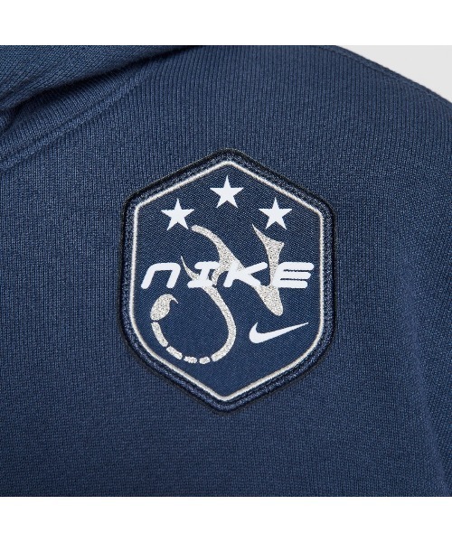 NIKE（ナイキ）の「NIKE AS W NSW OS FLC CROP（ナイキ ウィメンズ オーバーサイズ クロップド フレンチテリー プルオーバーフーディ）（パーカー・レディース・ネイビー系/ホワイト・MEDIUM/SMALL/LARGE）」の13枚目の写真
