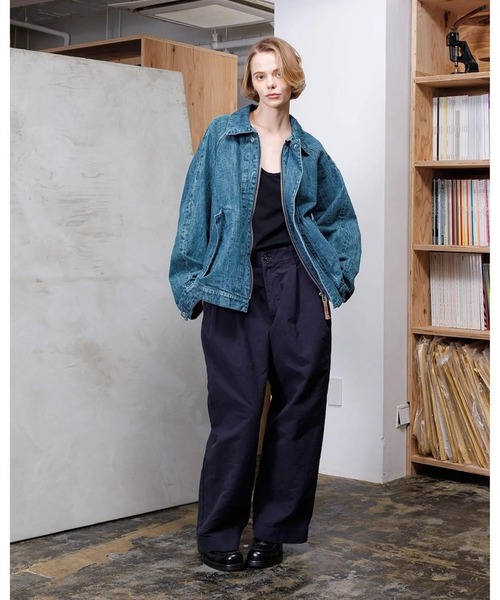 VOAAOV（ヴォアーブ）の「【VOAAOV】 DOUBLE FACE GARMENT DYE Tuck Wide Pants（その他パンツ・メンズ・ネイビー/ブラック/チャコールグレー・0/1/2）」の3枚目の写真