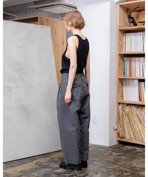 VOAAOV（ヴォアーブ）の「【VOAAOV】 DOUBLE FACE GARMENT DYE Tuck Wide Pants（その他パンツ・メンズ・ネイビー/ブラック/チャコールグレー・0/1/2）」の5枚目の写真