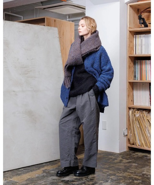 VOAAOV（ヴォアーブ）の「【VOAAOV】 DOUBLE FACE GARMENT DYE Tuck Wide Pants（その他パンツ・メンズ・ネイビー/ブラック/チャコールグレー・0/1/2）」の6枚目の写真