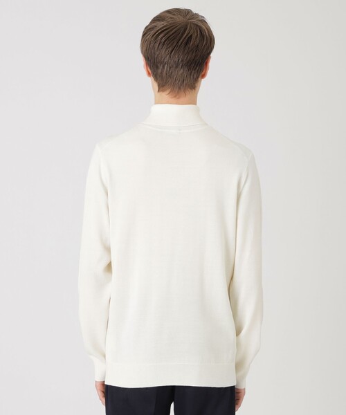 BLACK LABEL CRESTBRIDGE(ブラックレーベル・クレストブリッジ)の「シャドーチェックタートルネックニット(ニット/セーター・メンズ・オフホワイト/ブラック・M/XL/L/S)」の5枚目の写真