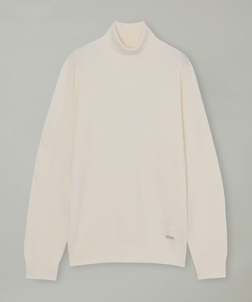 BLACK LABEL CRESTBRIDGE(ブラックレーベル・クレストブリッジ)の「シャドーチェックタートルネックニット(ニット/セーター・メンズ・オフホワイト/ブラック・M/XL/L/S)」の7枚目の写真