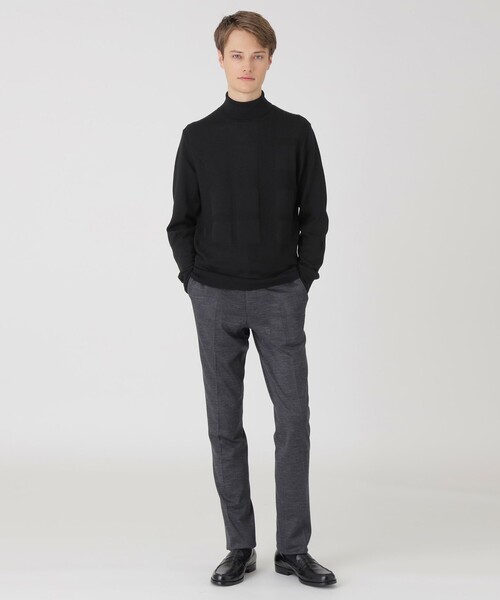 BLACK LABEL CRESTBRIDGE(ブラックレーベル・クレストブリッジ)の「シャドーチェックタートルネックニット(ニット/セーター・メンズ・オフホワイト/ブラック・M/XL/L/S)」の8枚目の写真