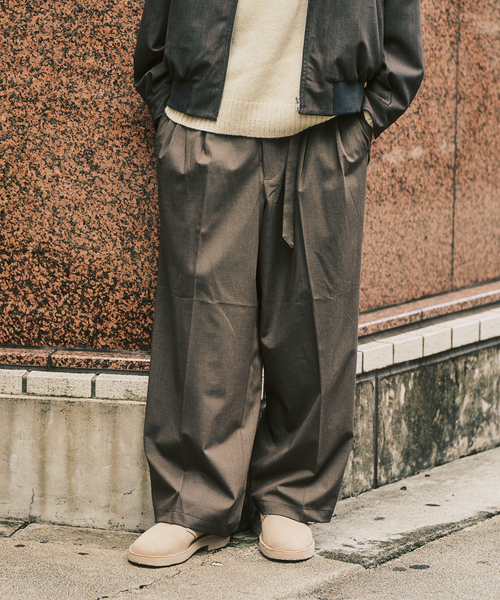 セール】TRW ベルテッドパンツ（スラックス）｜417 EDIFICE（フォー