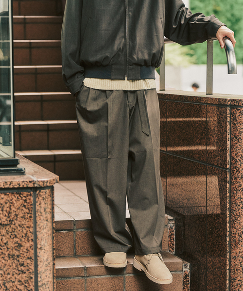 417 EDIFICE（フォーワンセブンエディフィス）の「TRW  ベルテッドパンツ（スラックス・メンズ・チャコールグレー/ブラック・MEDIUM/LARGE）」の9枚目の写真