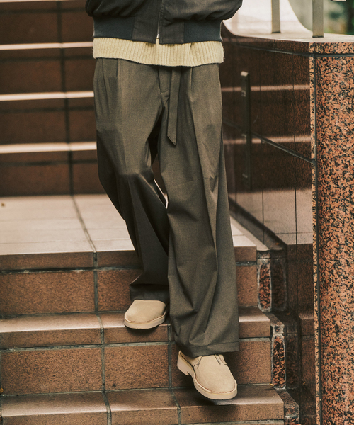 417 EDIFICE（フォーワンセブンエディフィス）の「TRW  ベルテッドパンツ（スラックス・メンズ・チャコールグレー/ブラック・MEDIUM/LARGE）」の10枚目の写真